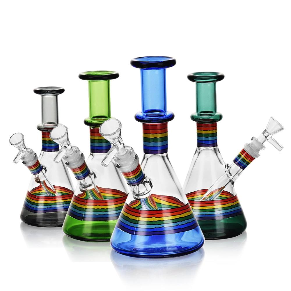 Esigo New Decal Design 6.7" Wholesale Rainbowl Glass Shisha Hookah Oil DAB Rig Smoking Glass Water Pipe with Fast Shipping